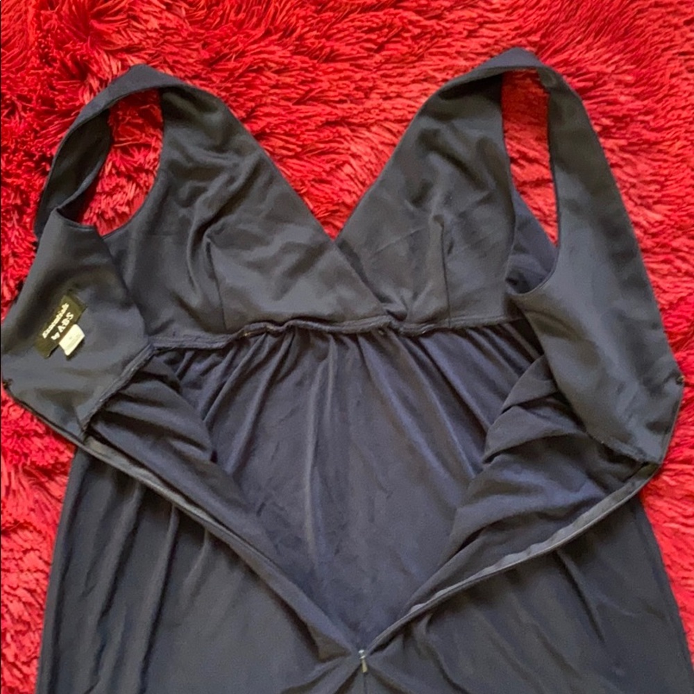 Navy halter midi dress - Picture 10 of 13